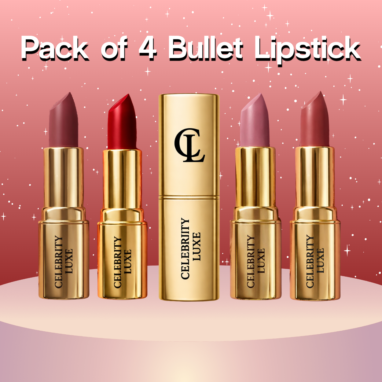 Pack of 4 Bullet Lipsticks