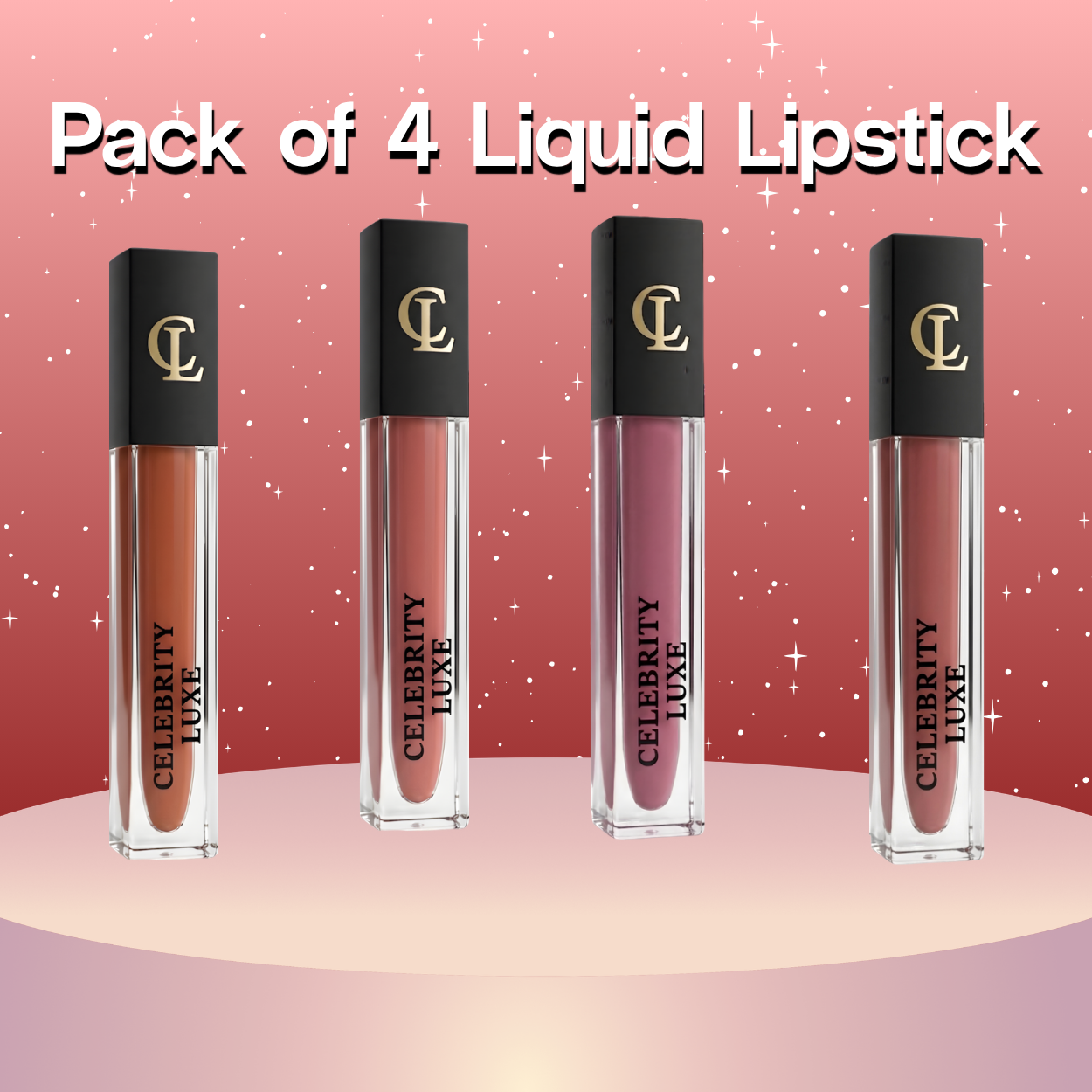 Pack of 4 Liquid Lipsticks